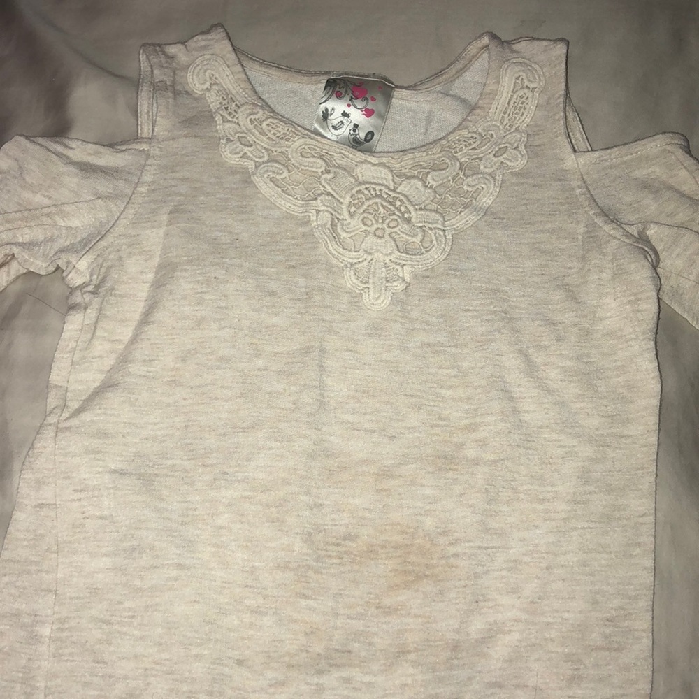 A off the shoulder shirt